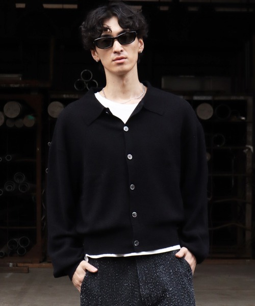 LANDNESS シャツ 「LANDNESS/ランドネス」LIGHT BOUCLE KNIT SHIRT