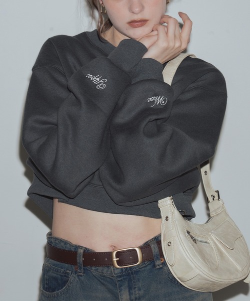 「Mili affinity」 スウェットカットソー FREE ボルドー レディース_画像7