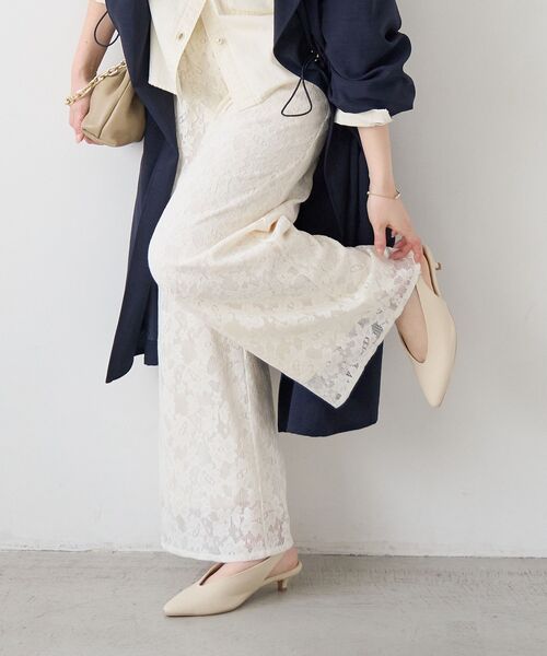 le.coeur blanc（ルクールブラン） ワイドパンツ パンツ フラワー