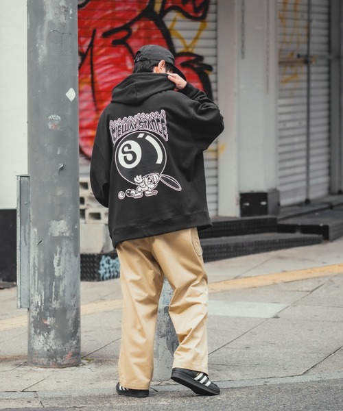 「SIDEWAY STANCE」 プルオーバーパーカー X-LARGE ホワイト メンズ_画像6