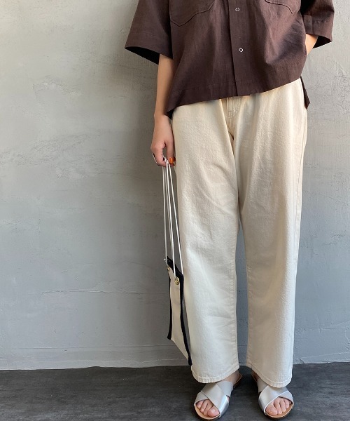 「DANTON」 デニムパンツ 36 ネイビー レディースの画像