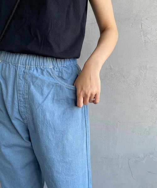 「DANTON」 デニムパンツ 36 ネイビー レディースの画像