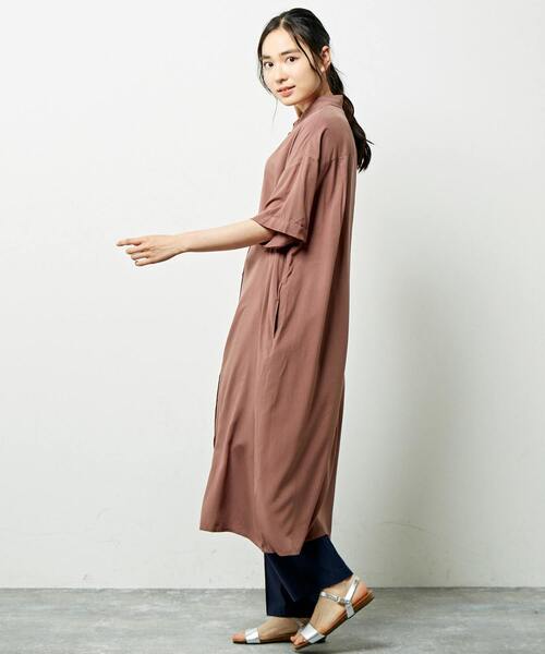 「MELROSE claire」 半袖ワンピース - ネイビー レディース_画像5