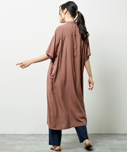 「MELROSE claire」 半袖ワンピース - ネイビー レディース_画像10