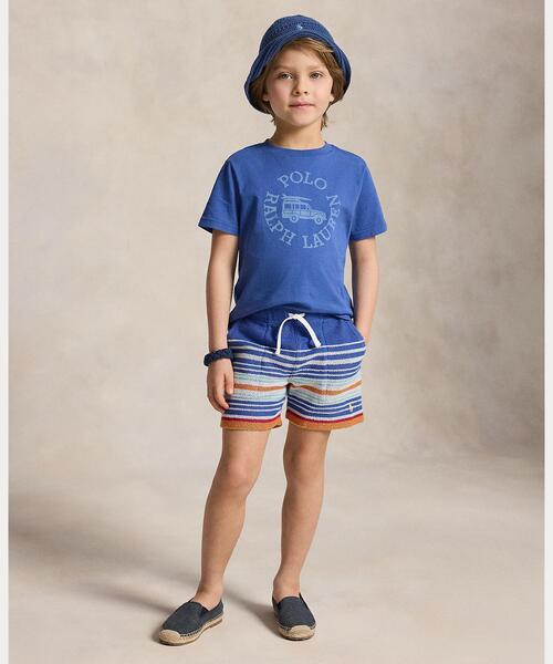 tシャツ ロゴ コットン ジャージー Tシャツ キッズ 子供服 男の子の画像