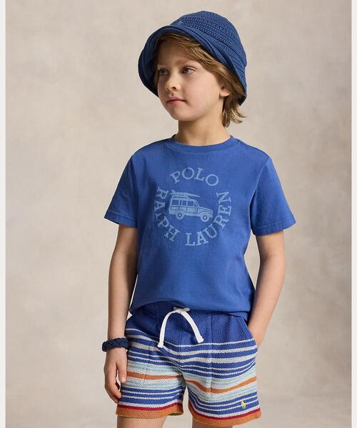 tシャツ ロゴ コットン ジャージー Tシャツ キッズ 子供服 男の子の画像