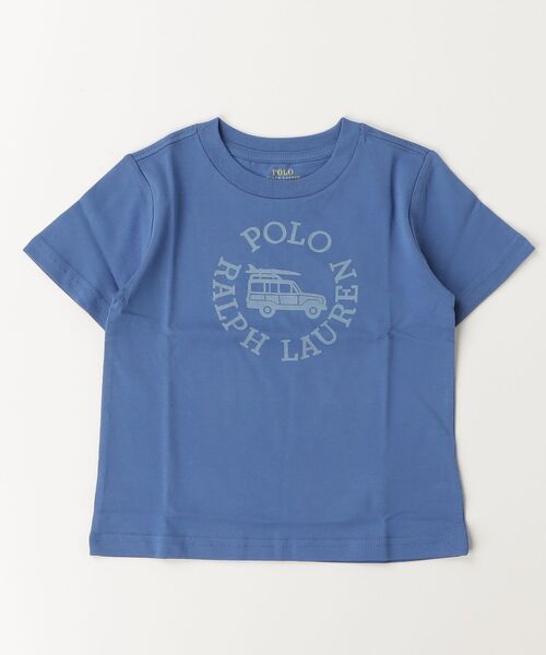 tシャツ ロゴ コットン ジャージー Tシャツ キッズ 子供服 男の子の画像