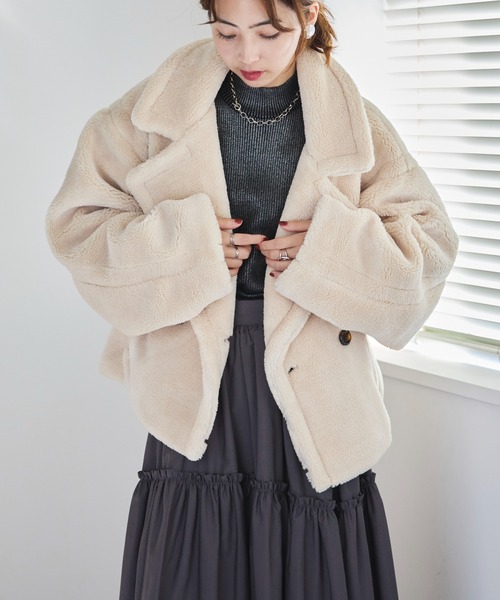 「MAISON BREEZE」 ジャケット FREE チャコールグレー レディース_画像4