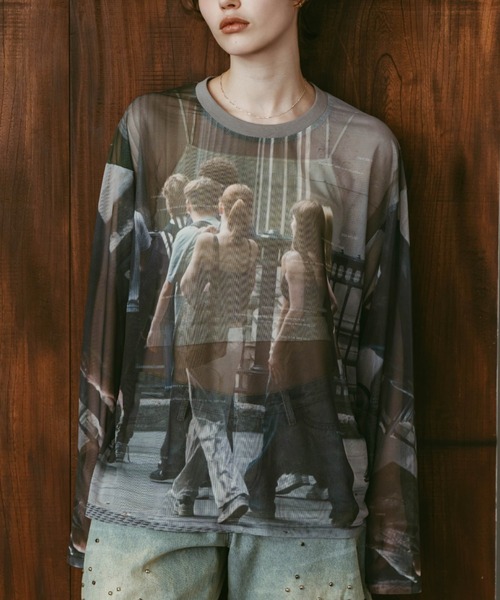 Knuth Marf（クヌースマーフ） tシャツ school sheer long-sleeve tee