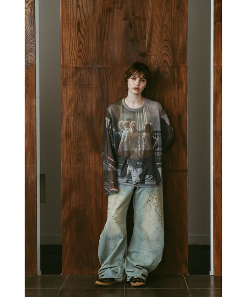 Knuth Marf（クヌースマーフ） tシャツ school sheer long-sleeve tee