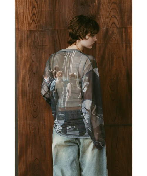 Knuth Marf（クヌースマーフ） tシャツ school sheer long-sleeve tee