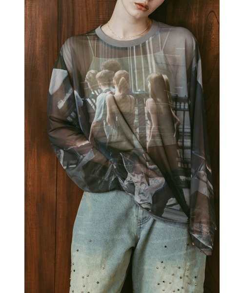 Knuth Marf（クヌースマーフ） tシャツ school sheer long-sleeve tee