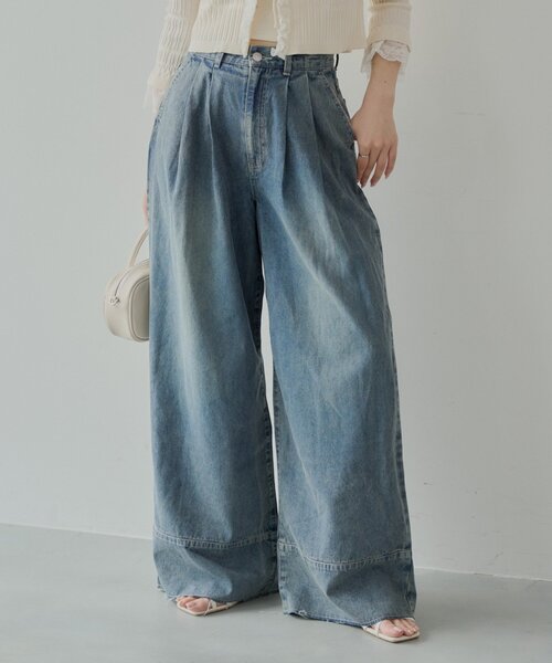 「Chico」 デニムパンツ SMALL ブルー レディース_画像3
