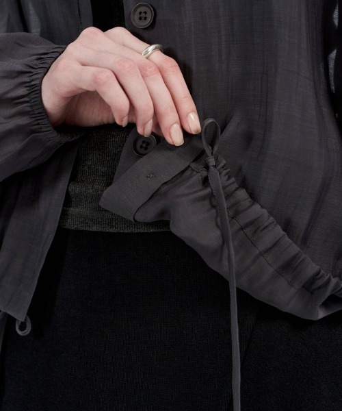 カーディガン Studio Doe Tencel Drawstring Cardigan レディースの画像
