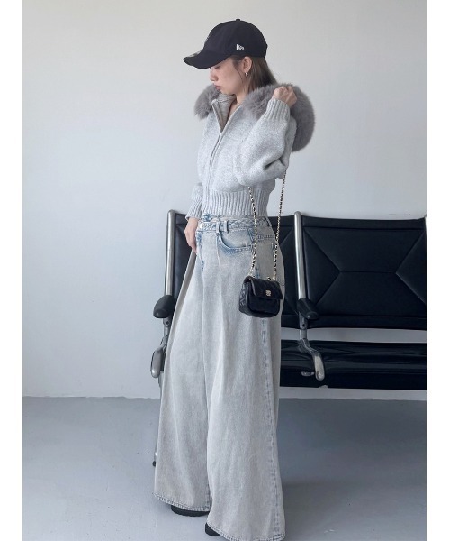 SNIDEL（スナイデル） デニムパンツ 1 ライトグレー レディース