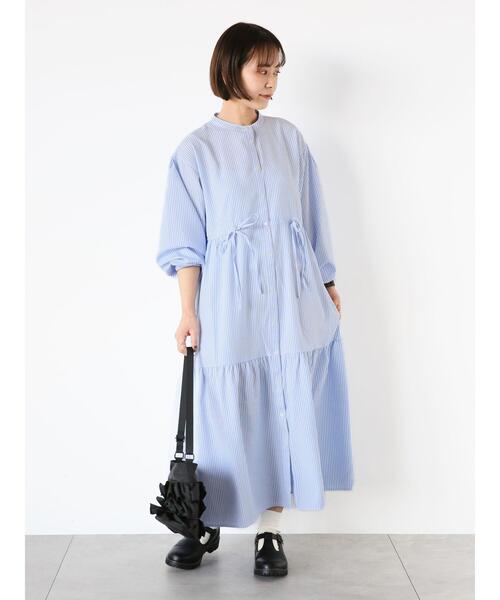 「ehka sopo」 長袖ワンピース F ブラック レディース_画像9