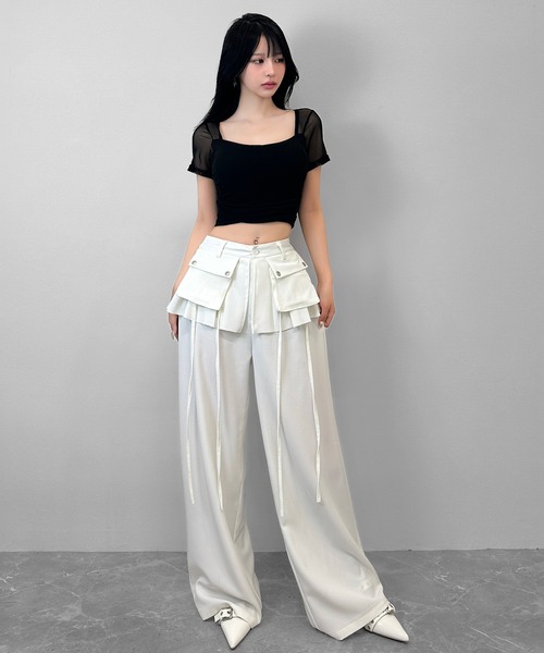 「FOLLOWIN」 スラックス SMALL ブラック レディース_画像5