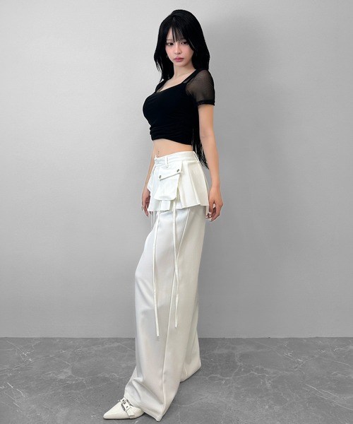 「FOLLOWIN」 スラックス SMALL ブラック レディース_画像7