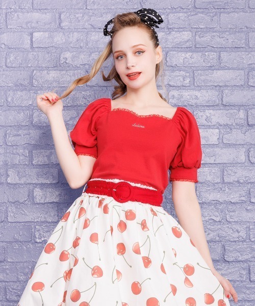 「Lolime by mellfy memory」 半袖カットソー M ピンク レディース_画像5