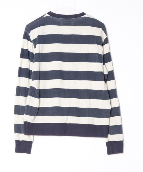 「FRANKLIN & MARSHALL」 ボーダー柄長袖Tシャツ S ネイビー メンズ_画像2