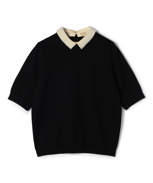 Ballsey(ボールジィ) ニット セーター パールコンビ シャツカラー Ballsey(ボールジィ) ニット セーター パールコンビ シャツカラー