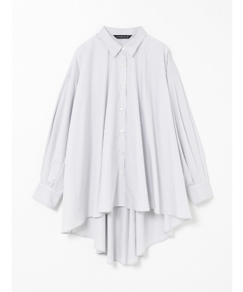 ブラウス シャツ mizuiro ind ワイドシャツチュニック レディース