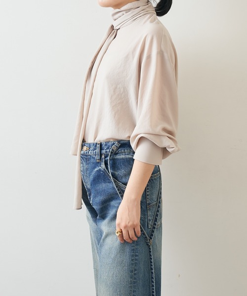 Whim Gazette シャツ ブラウス シフォンボウタイブラウス