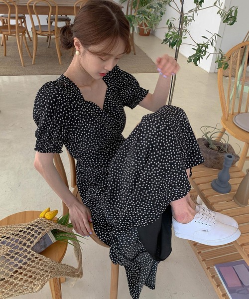 DAY CLOSET ワンピース レディース 小花柄レトロペンタゴン