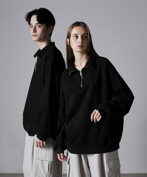 CLEL トレーナー スウェット 「CLEL」Half Zip Design Pullover