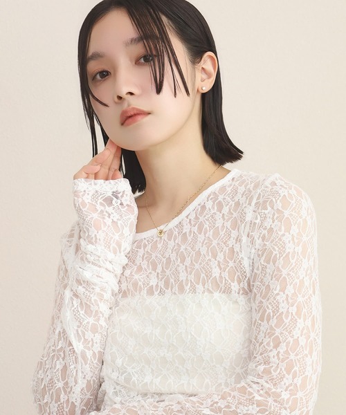 ネックレス 「WEB限定」”Dear”スリムダブルリングペアネックレス/サージカルステンレス（金属アレルギー対応）「LHME / エルエイチエムイー」の画像