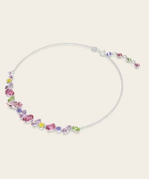 最終価格　Swarovski Gema ネックレス マルチカラー Gema ネックレス, ミックスカット, マルチカラー, ロジウム