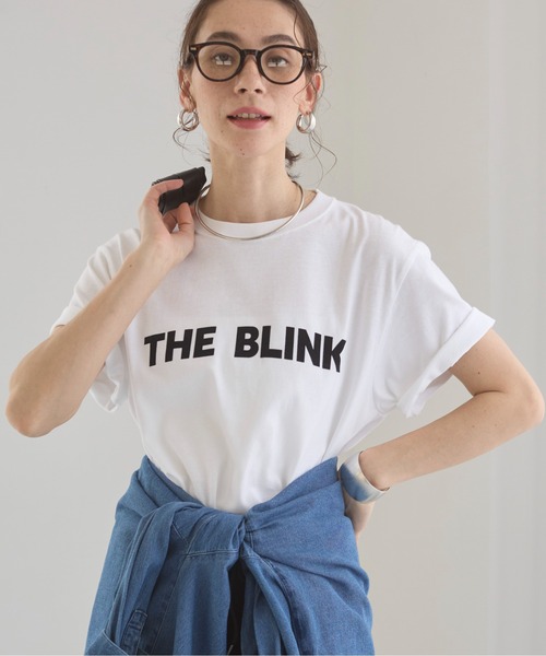 ANGIE tシャツ フロッキープリント / 箔 メタリック プリント ロゴT