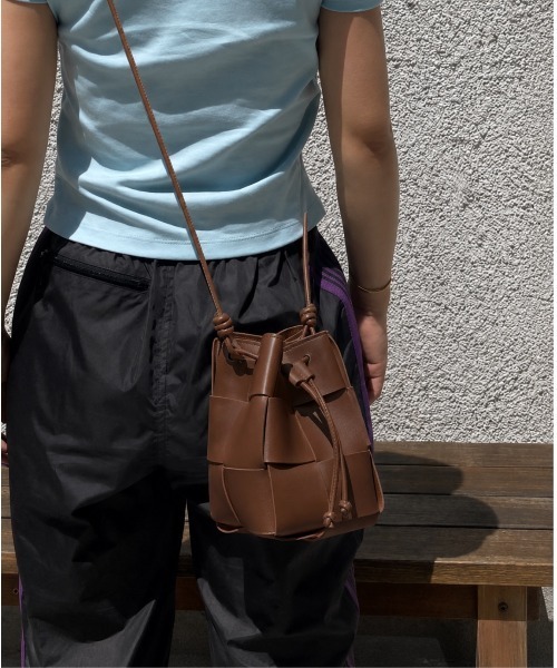 ショルダーバッグ バッグ 「HIKA」PUレザー 編み込みミニショルダーBAG