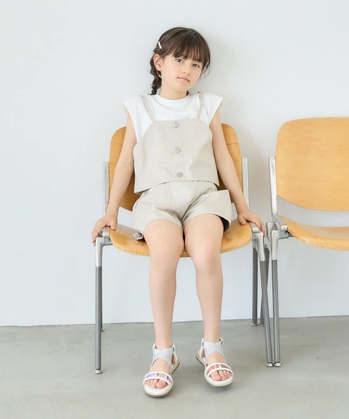 1回着用 アナスイミニ ビスチェ Tシャツ キュロット 3点セット 3点セット》アナスイミニ ビスチェ付きセットアップ 140センチ