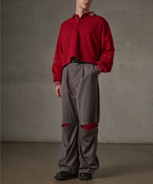 GRANCY スラックス 「GRANCY」Tulle Layereddesign Slacks / チュール