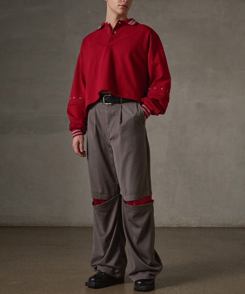 GRANCY スラックス 「GRANCY」Tulle Layereddesign Slacks / チュール