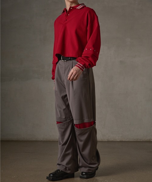 GRANCY スラックス 「GRANCY」Tulle Layereddesign Slacks / チュール