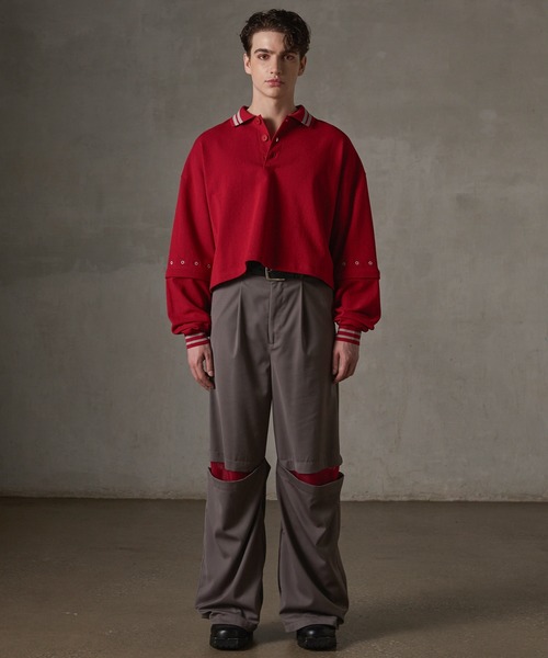 GRANCY スラックス 「GRANCY」Tulle Layereddesign Slacks / チュール