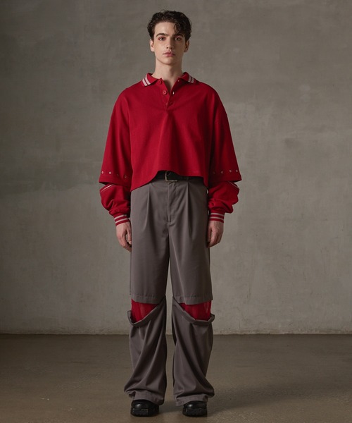 GRANCY スラックス 「GRANCY」Tulle Layereddesign Slacks / チュール