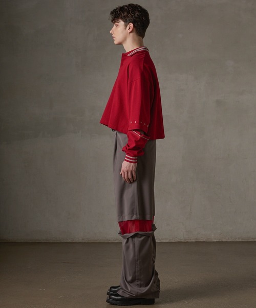 GRANCY スラックス 「GRANCY」Tulle Layereddesign Slacks / チュール