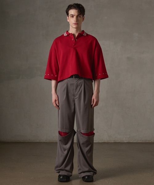 【美品】チュール レイヤードデザイン スラックス　M GRANCY（グランシー）の「【GRANCY】Tulle Layereddesign Slacks