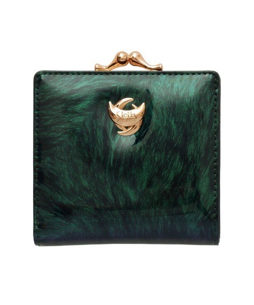 Clelia（クレリア） 財布 エナメルラメ加工がま口折り財布 レディース