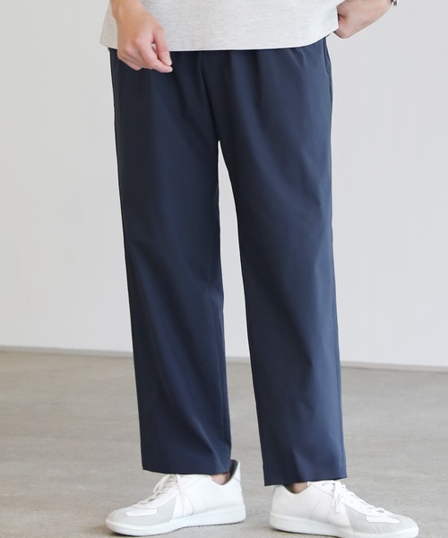 SPU（スプ） スラックス SOLOTEX(R)2タックテーパードスラックスパンツ