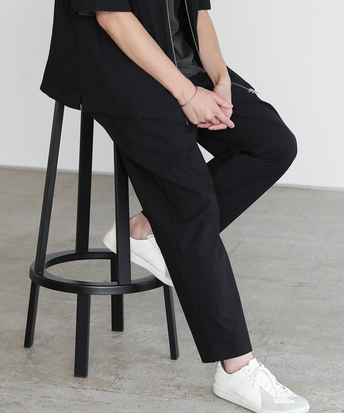 SPU スラックス SOLOTEX(R)2タックテーパードスラックスパンツ