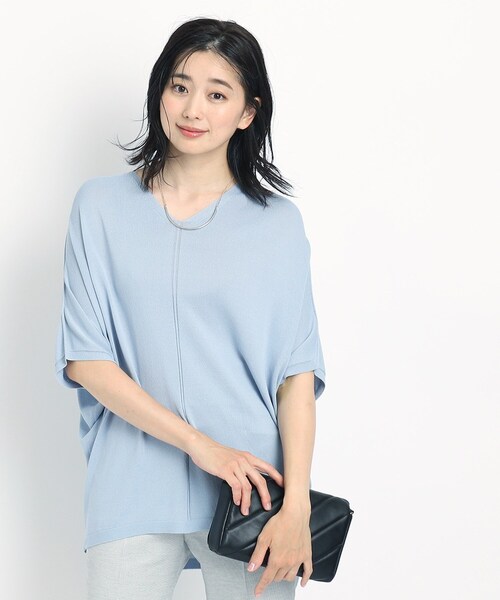 ニット セーター 「洗える／日本製」ゆったりニットトップス レディース