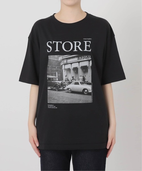 週末値下げSLOBE IENA LIFEフォトルーズTEE 黒 早めに欲しい方！ SLOBE IENA tシャツ Tシャツ 「追加2」LIFEフォトルーズTEE