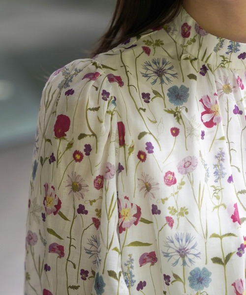ちゃこ様【HUIT bouquet】スリットスリーブ ブラウス Liberty HUIT bouquet ブラウス シャツ スリットスリーブ Made with