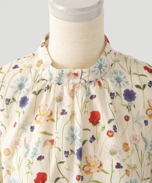 ちゃこ様【HUIT bouquet】スリットスリーブ ブラウス Liberty HUIT bouquet ブラウス シャツ スリットスリーブ Made with