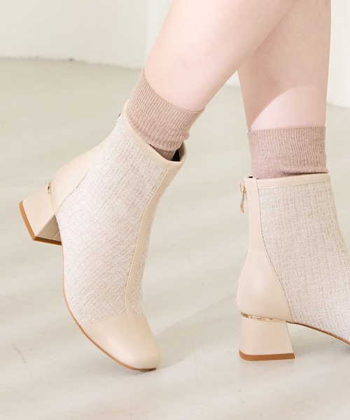 ORiental TRaffic（オリエンタルトラフィック） ブーツ ツイード切替