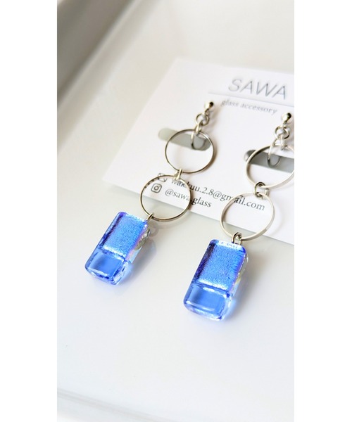 イヤリング 「sawa」２連フープイヤリング(MA) レディースの画像